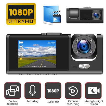 2" Car Dual Camera Dash Cam Front and Backup 1080P Driving Recorder DVR 150° Wide Angle Night Vision Loop Recording