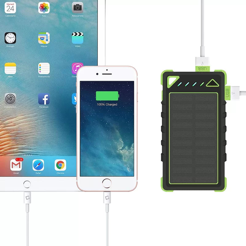 Solar Smartphone Charger with 5 Watt Integrated LED Light