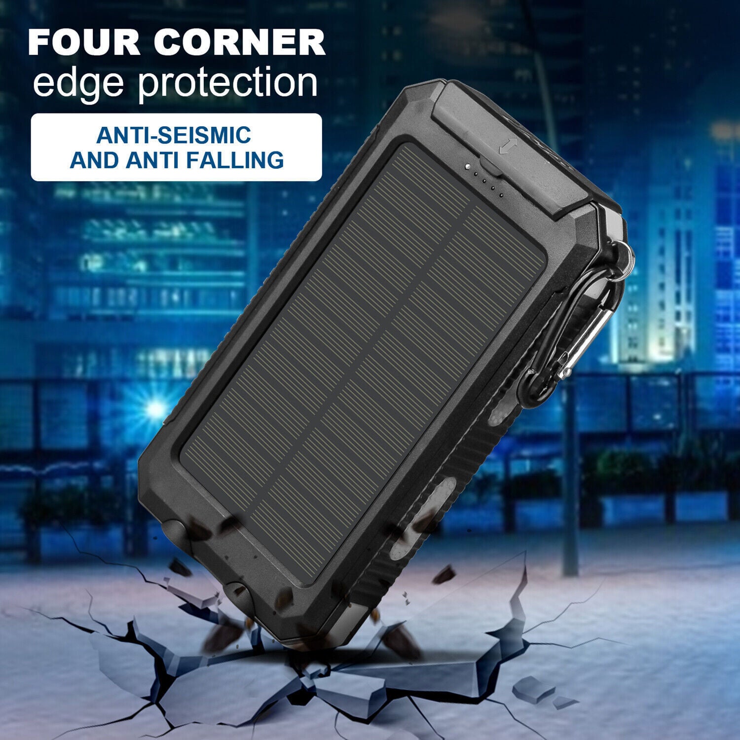 Super 20000Mah USB Portable Charger Solar Power Bank for Iphone Cell Phone 2023