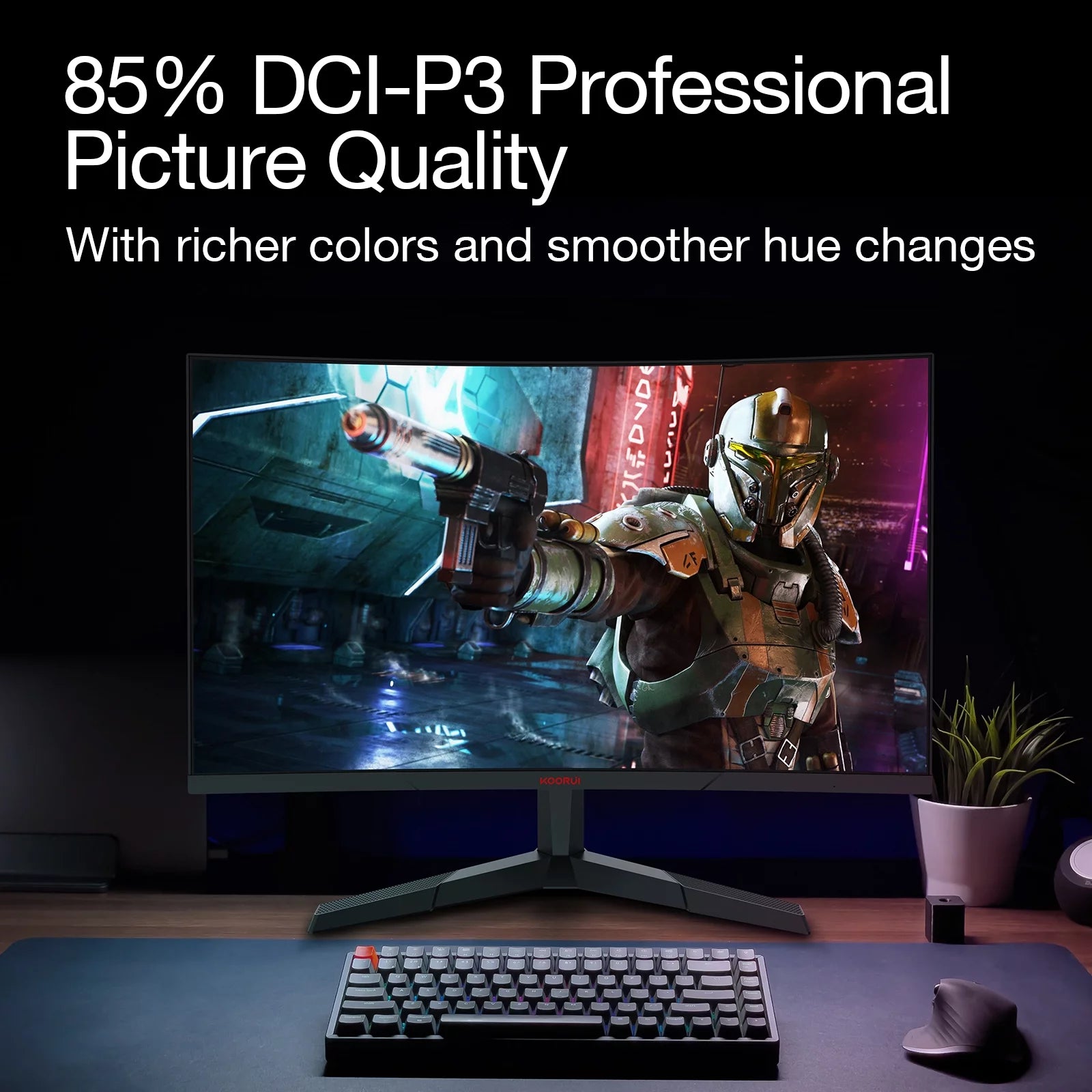 27 Inch Curved Gaming Monitor, 165Hz FHD Computer Monitors, 100% Srgb,Adaptive Sync,27E6C